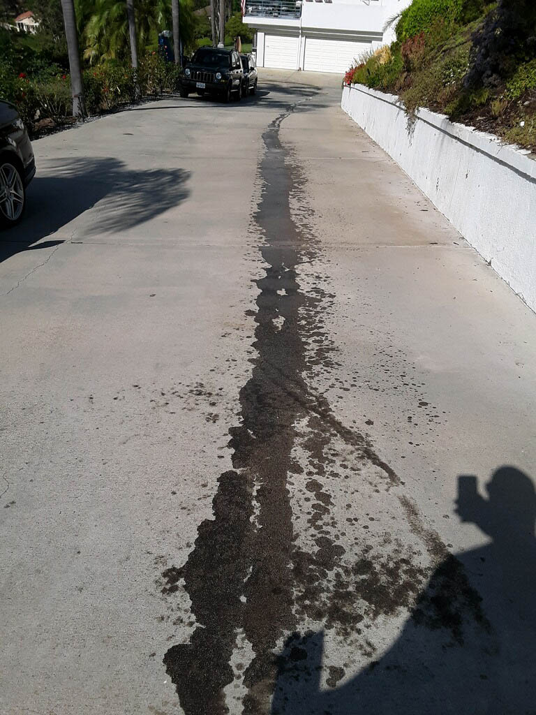 Driveway Cleaning Oil Spill